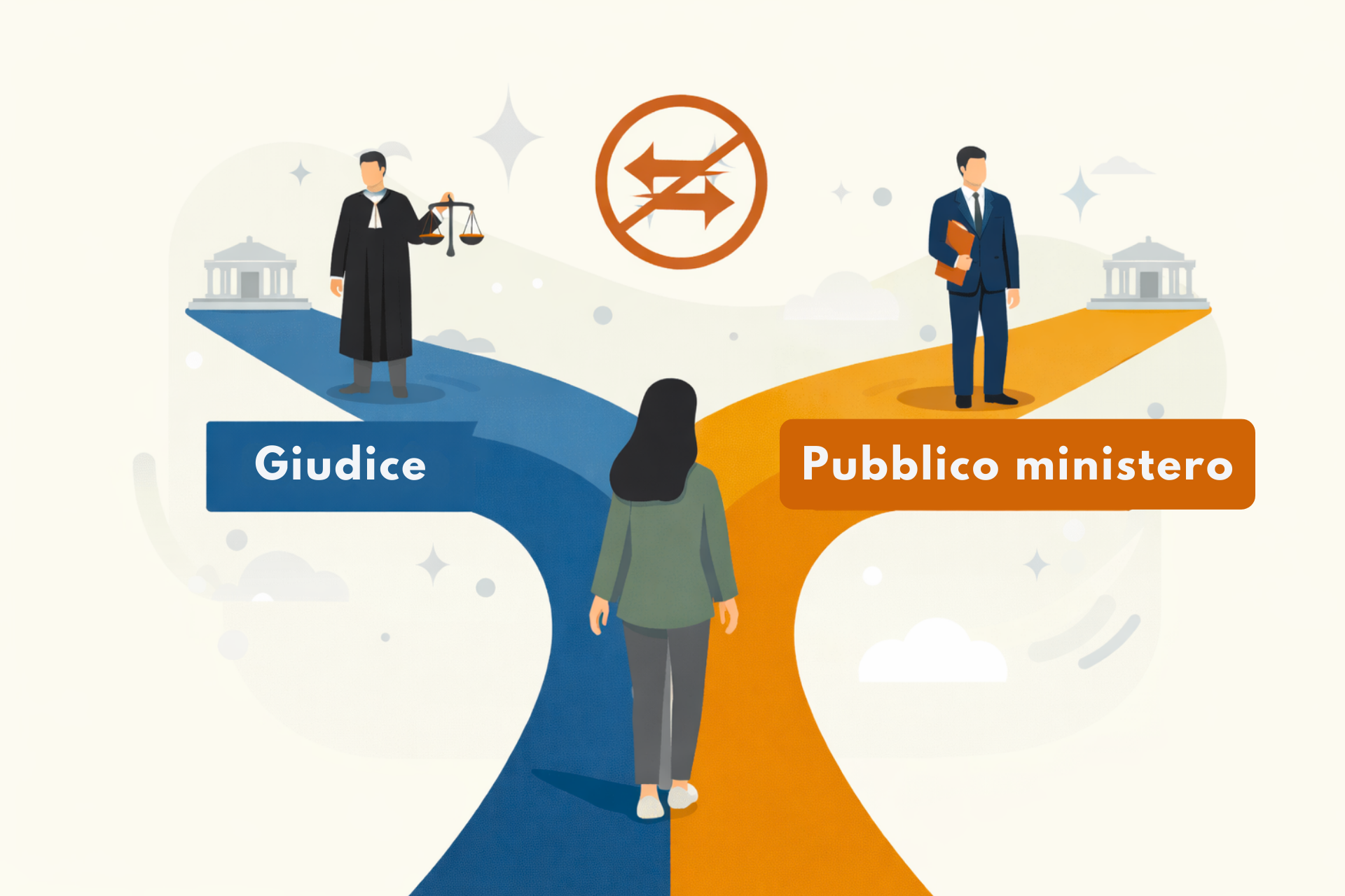 Justizreferendum Italien 2026 zur Trennung von Richter:innen und Staatsanwält:innen“„Symbolbild zur Trennung von Richter:innen und Staatsanwält:innen im Referendum Italien“